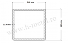 Teava patrata zincata 140x140x12 mm 1